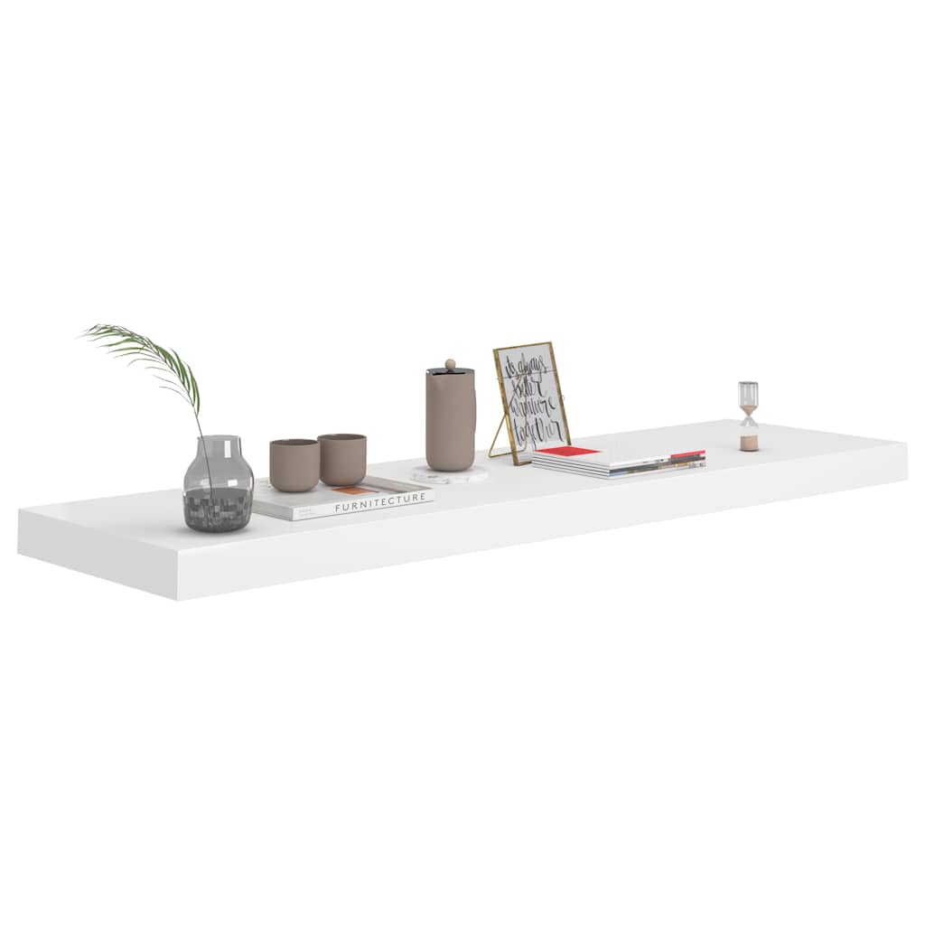 Vägghylla Vit 4 st Vit 90x23,5x3,8 cm MDF