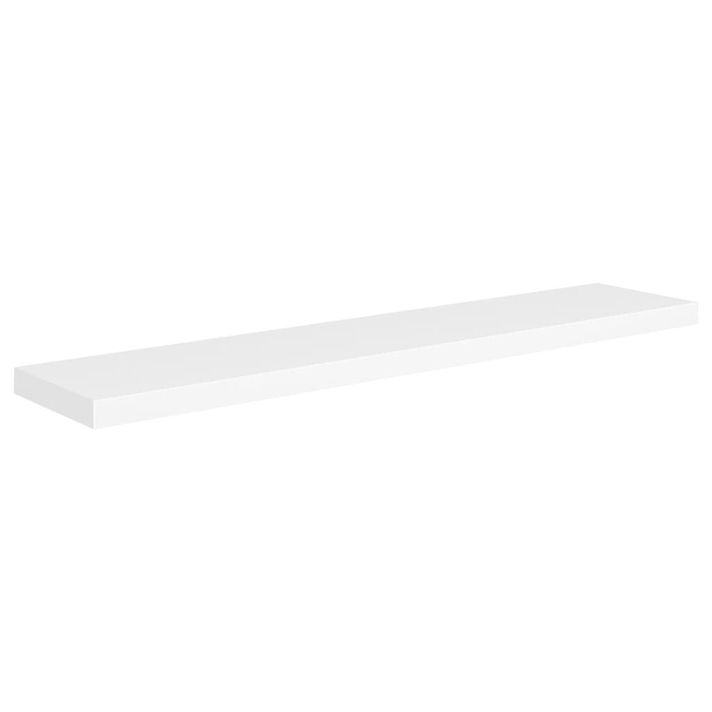 Vägghylla Vit Svävande Flytande 2 st 120x23,5x3,8 cm