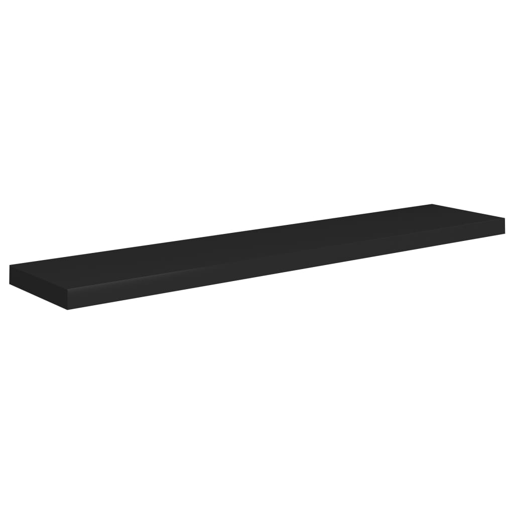 Vägghylla Svart 4 st 120x23,5x3,8 cm MDF