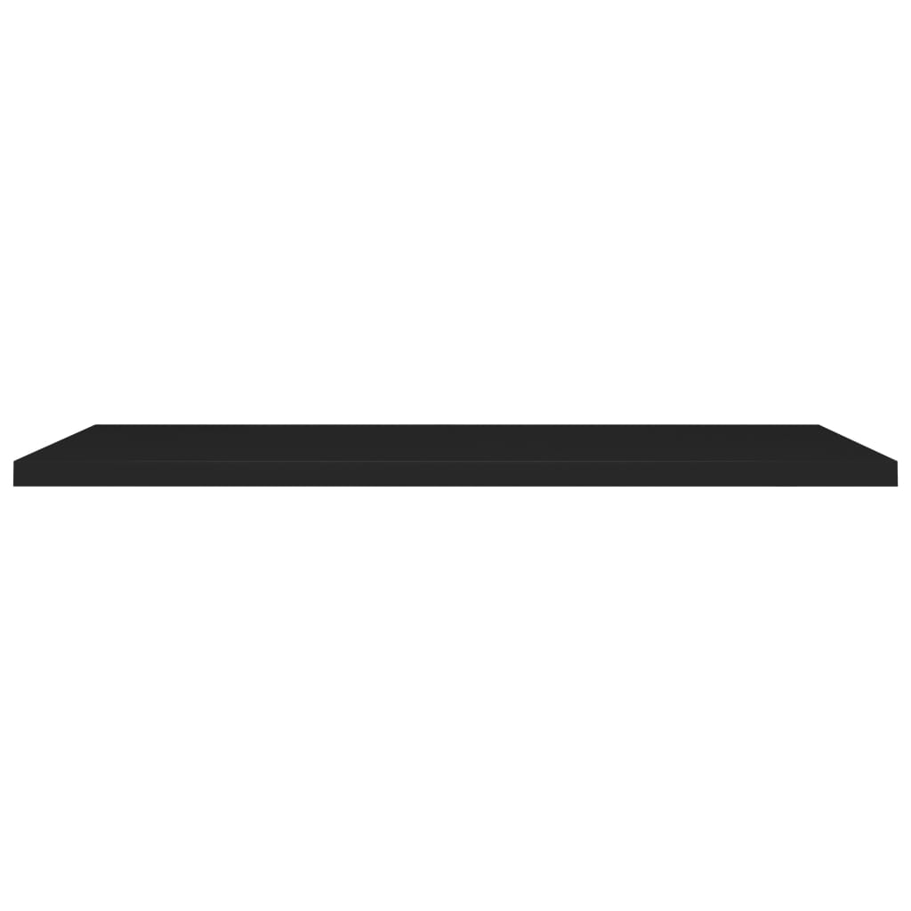 Vägghylla Svart 4 st 120x23,5x3,8 cm MDF