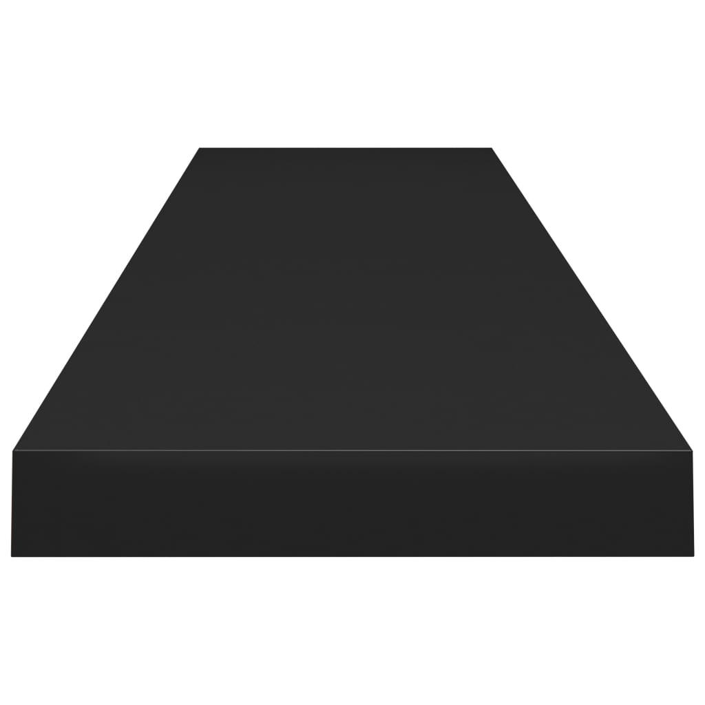 Vägghylla Svart 4 st 120x23,5x3,8 cm MDF