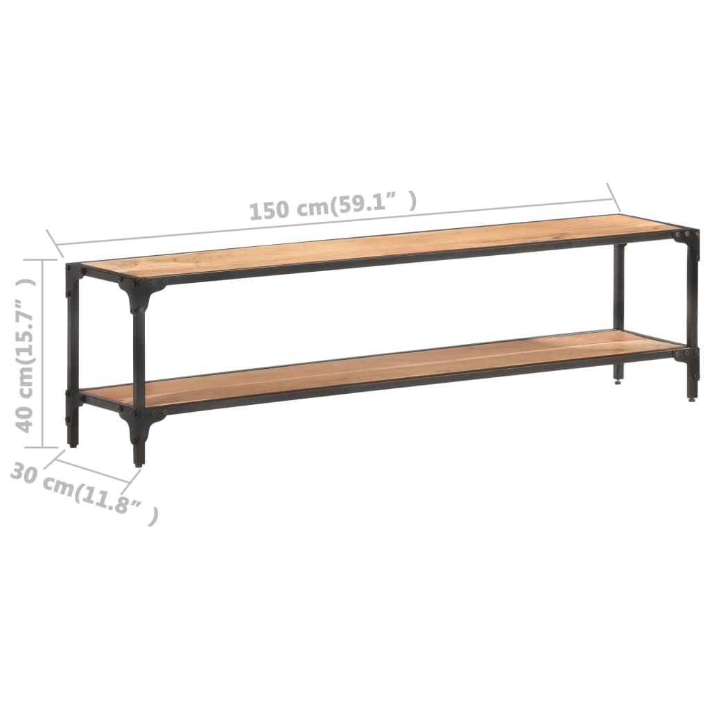 TV-bänk 150x30x40 cm massivt akaciaträ