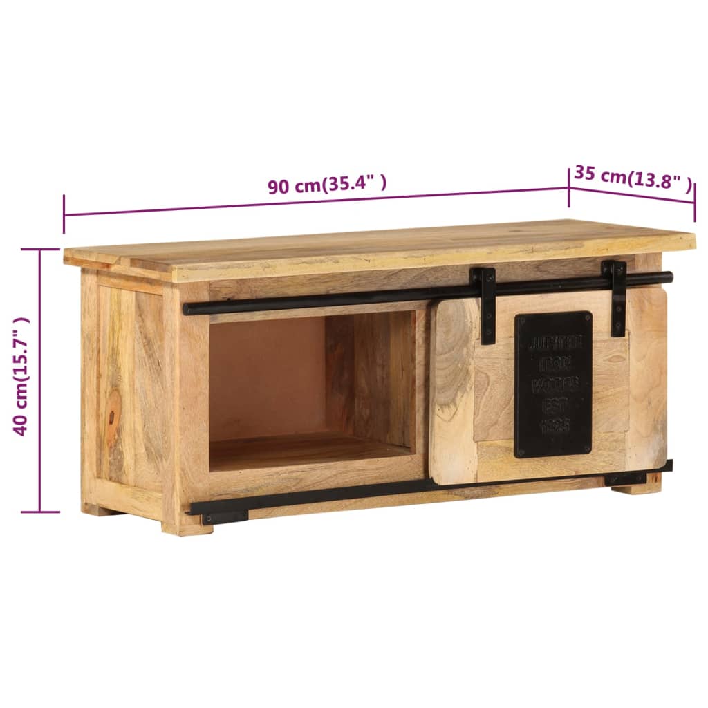 TV-bänk 90x35x40 cm massivt mangoträ