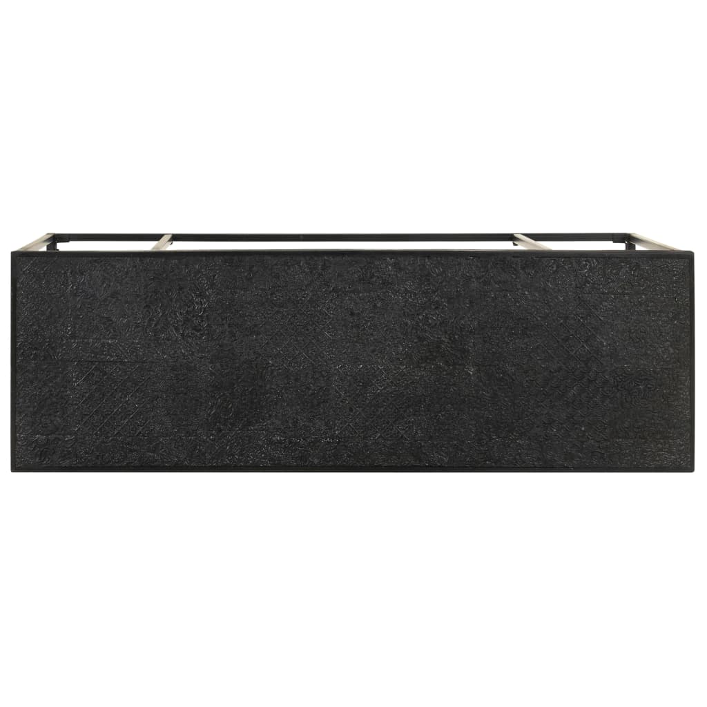 Avlastningsbord Konsollbord Svart 110x35x76 cm massivt akaciaträ och mangoträ