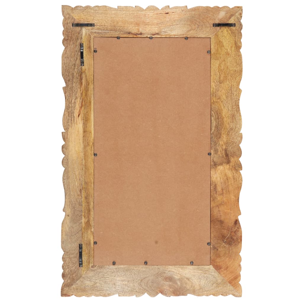 Väggspegel 80x50 cm massivt mangoträ