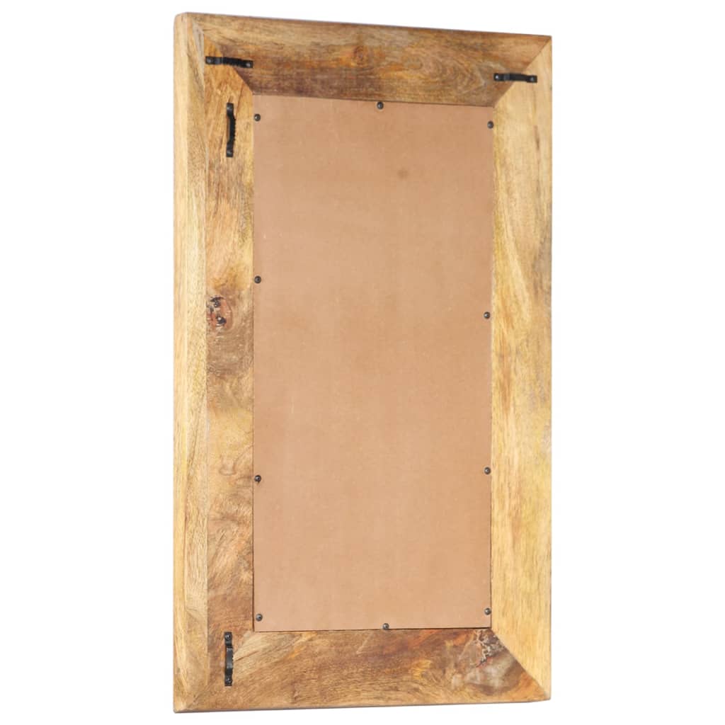 Väggspegel Handsnidad 80x50x2,6 cm massivt mangoträ