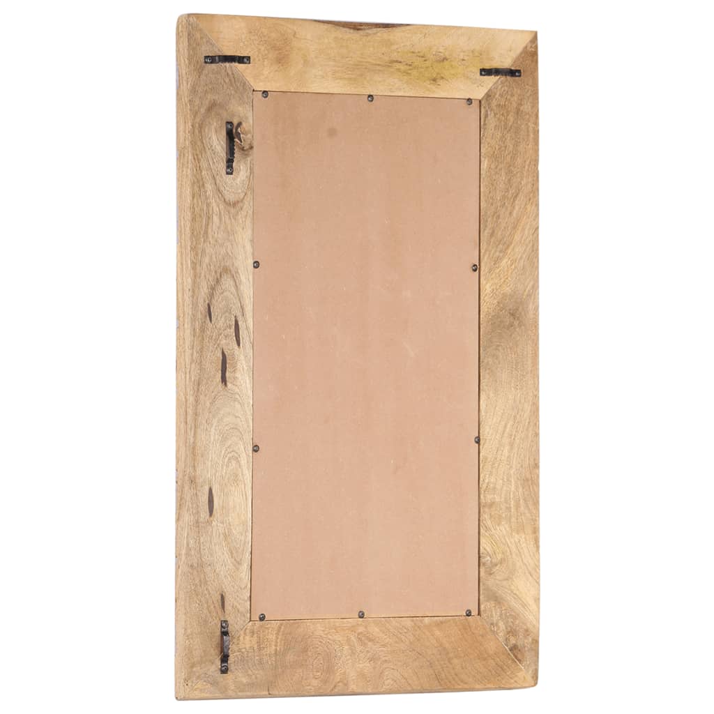 Väggspegel Handsnidad 80x50x2,5 cm massivt mangoträ