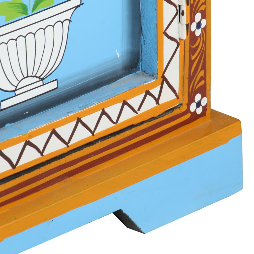 Skänk Trä Handmålad flerfärgad 110x30x76 cm massivt mangoträ