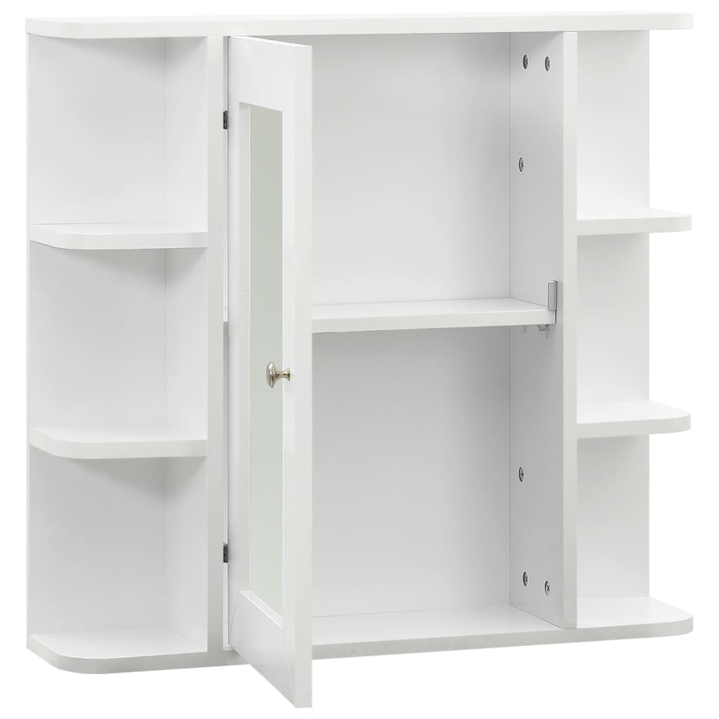 Badrumsspegel Spegelskåp Vit 66x17x63 cm