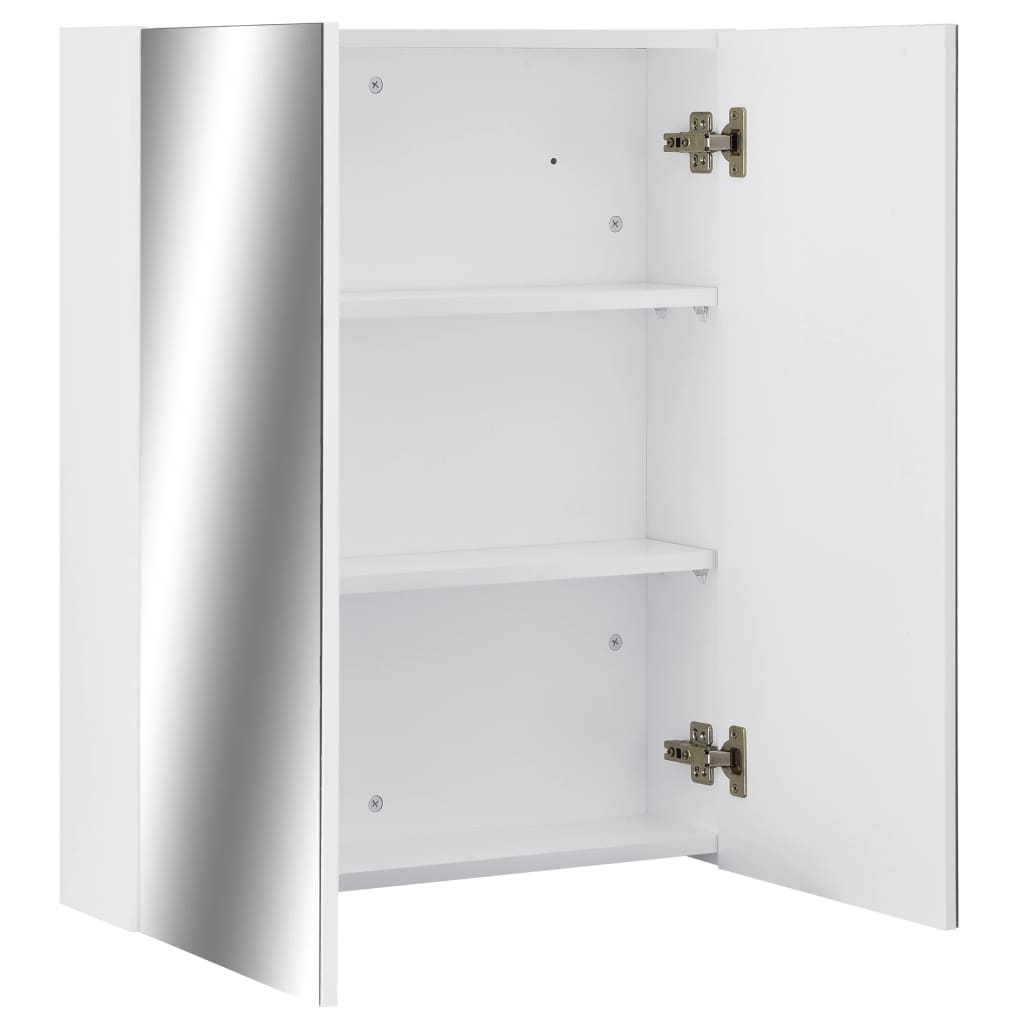 Badrumsspegel Spegelskåp Vit 60x15x75 cm