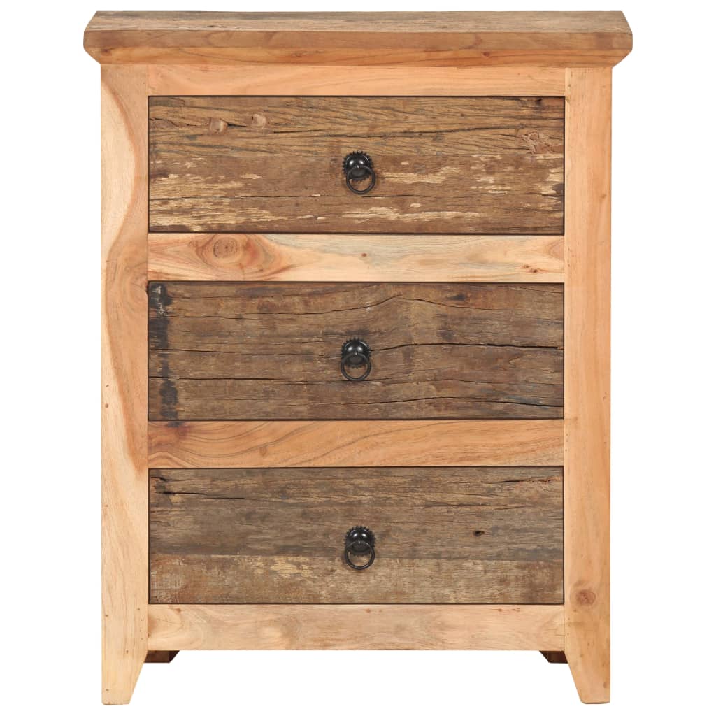 Byrå 60x33x75 cm massivt akaciaträ och återvunnet trä