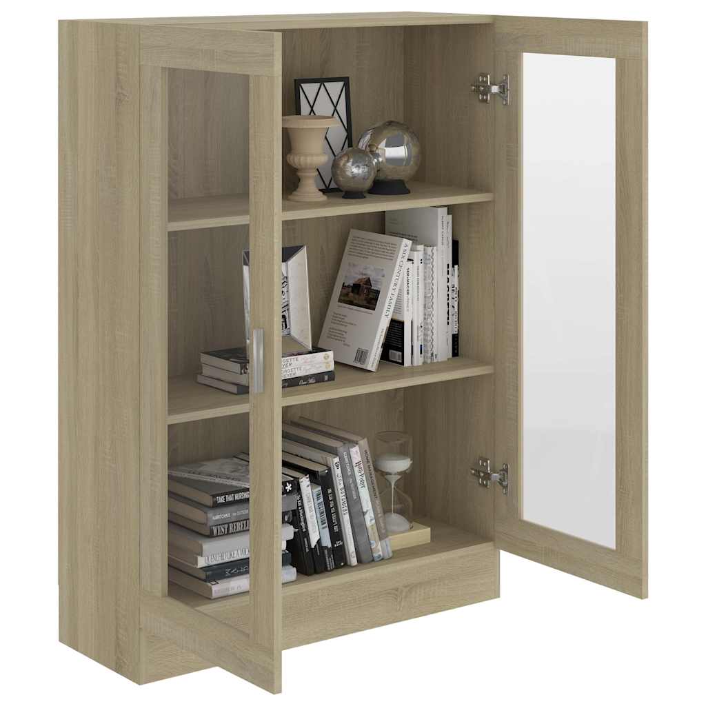 Vitrinskåp Sonoma Ek 82,5x30,5x115 cm