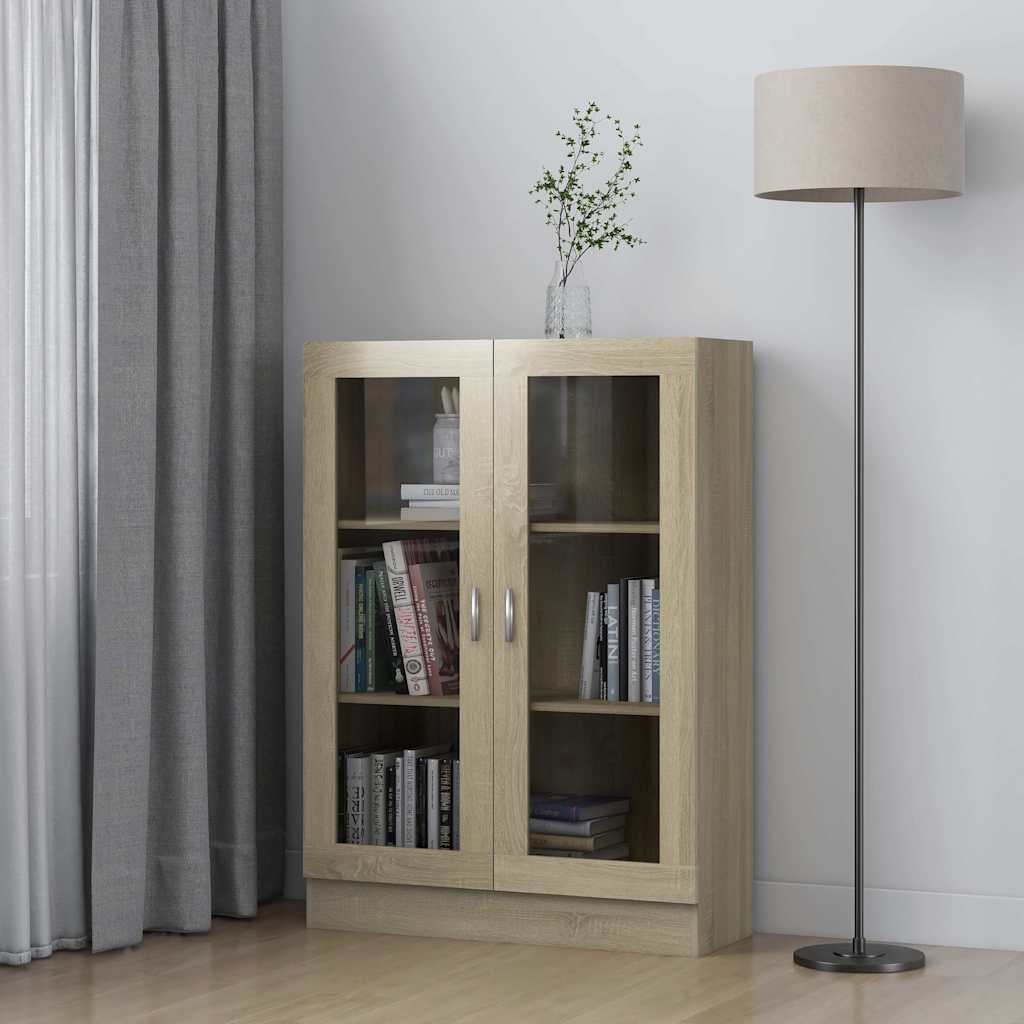 Vitrinskåp Sonoma Ek 82,5x30,5x115 cm