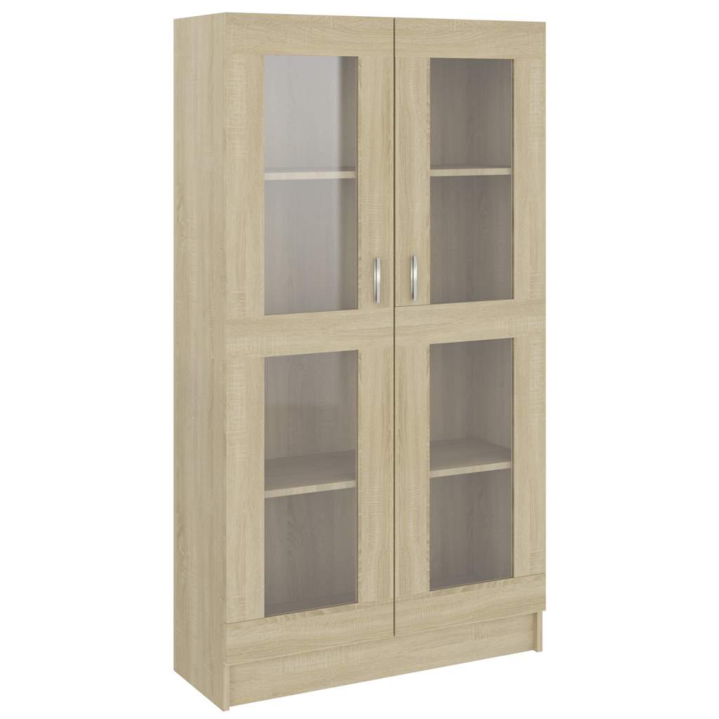 Vitrinskåp Sonoma Ek 82,5x30,5x150 cm