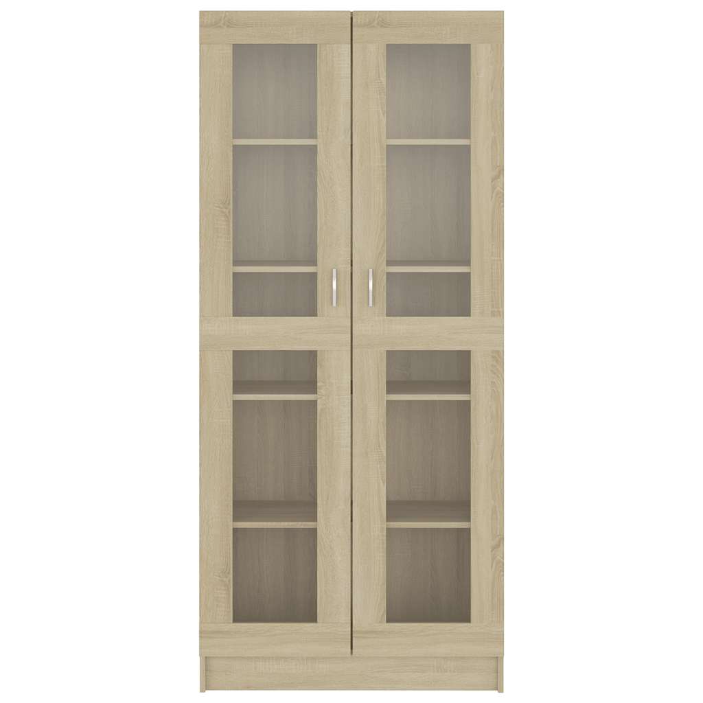 Vitrinskåp Sonoma Ek 82,5x30,5x185,5 cm