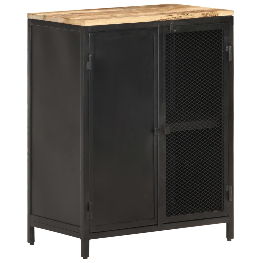 Skänk Trä 60x35x78 cm massivt grovt mangoträ