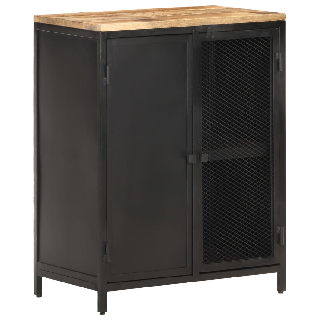 Skänk Trä 60x35x78 cm massivt grovt mangoträ