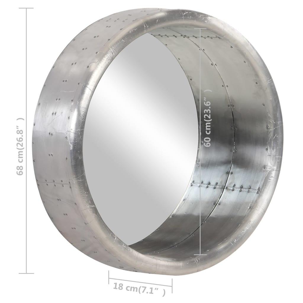 Väggspegel 68 cm metall