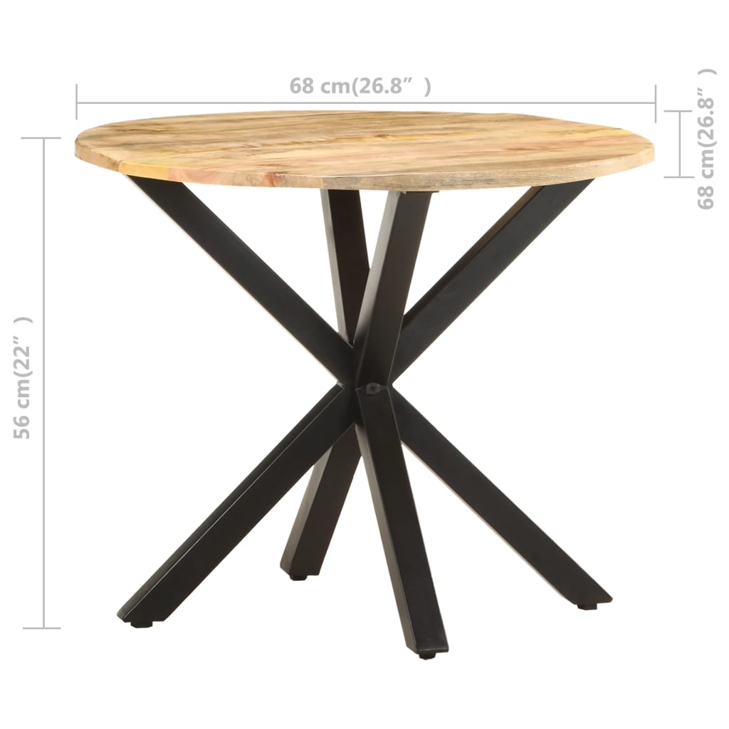 Sidobord 68x68x56 cm massivt mangoträ