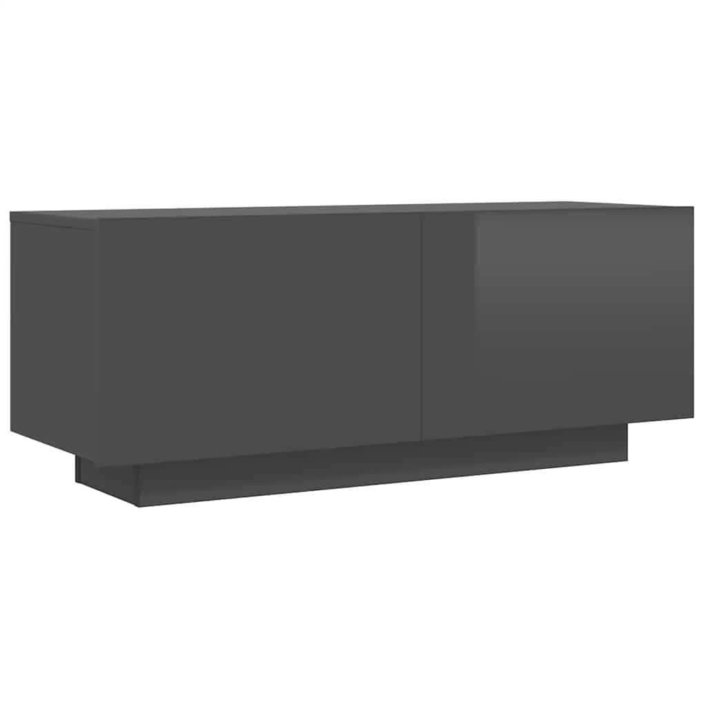 TV-skåp Högglans Grå 100x35x40 cm