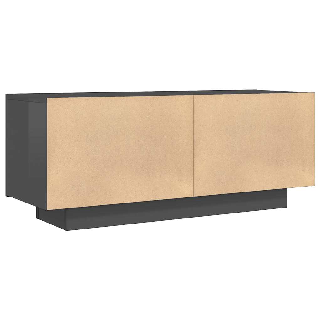 TV-skåp Högglans Grå 100x35x40 cm