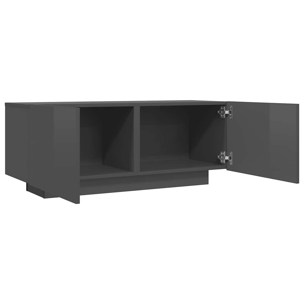 TV-skåp Högglans Grå 100x35x40 cm