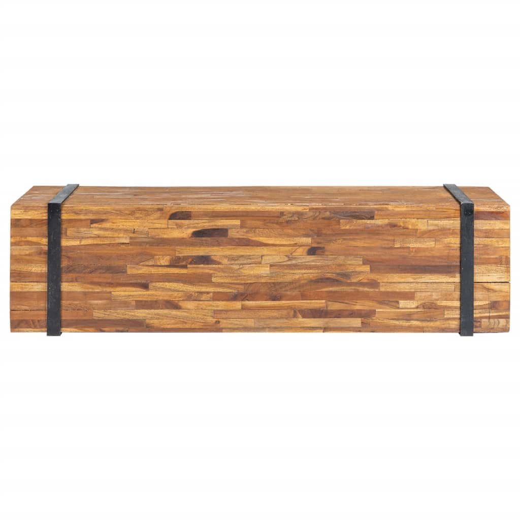 Tv-bänk 110x30x32,5 cm massiv teak