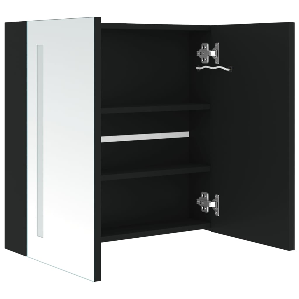 Badrumsspegel Spegelskåp LED 62x14x60 cm
