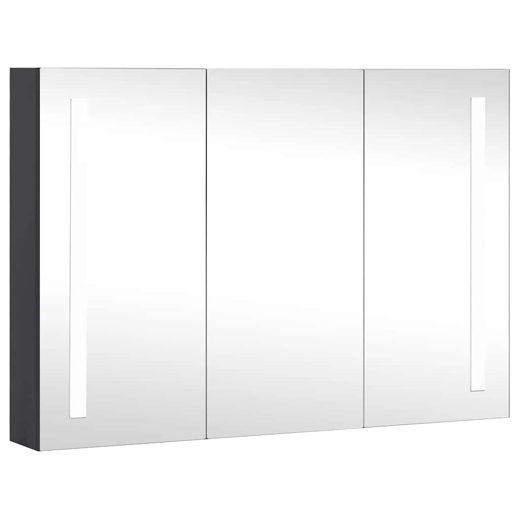 Badrumsspegel Spegelskåp LED 89x14x62 cm