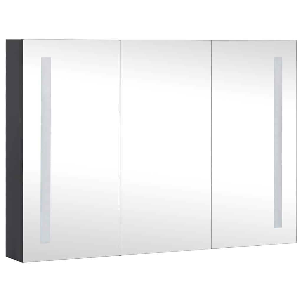 Badrumsspegel Spegelskåp LED 89x14x62 cm