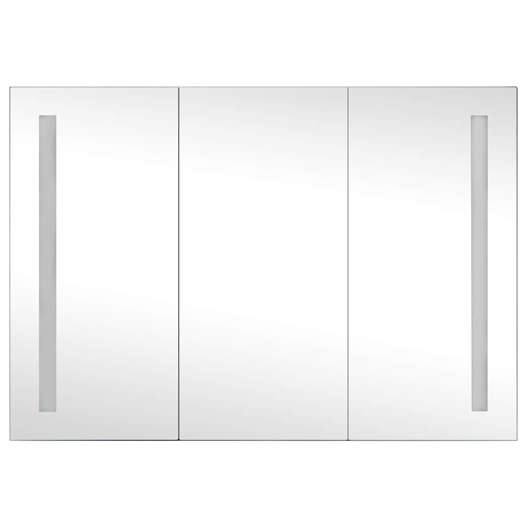 Badrumsspegel Spegelskåp LED 89x14x62 cm