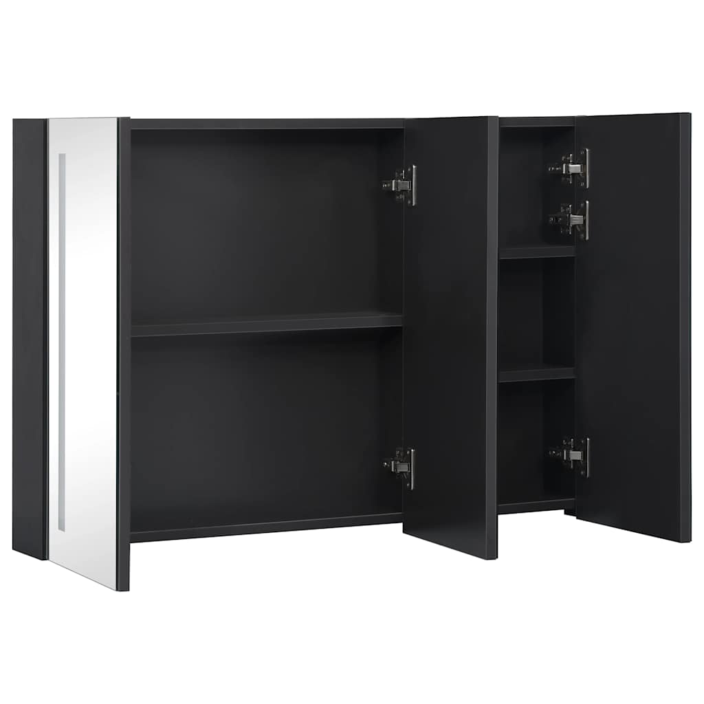 Badrumsspegel Spegelskåp LED 89x14x62 cm