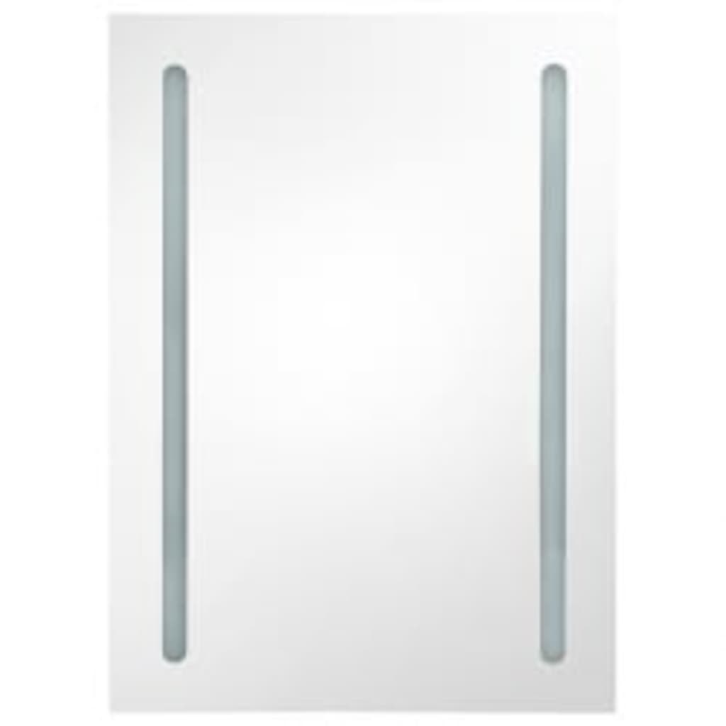 Badrumsspegel Spegelskåp LED 50x13x70 cm