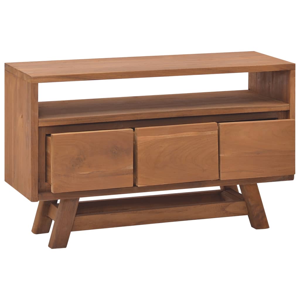 TV-bänk 80x30x50 cm massiv teak