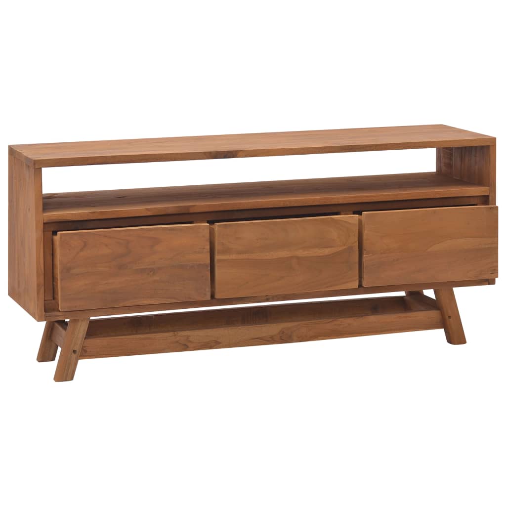 TV-bänk 110x30x50 cm massiv teak