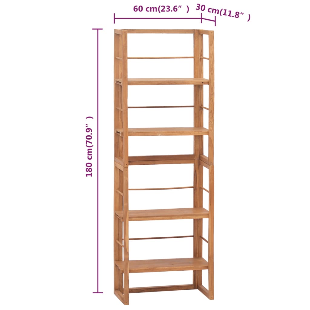 Hyllenhet 60x30x180 cm massiv teak
