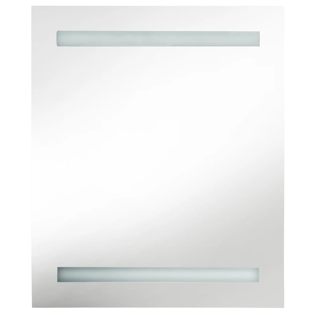 Badrumsspegel Spegelskåp LED Betonggrå 50x14x60 cm