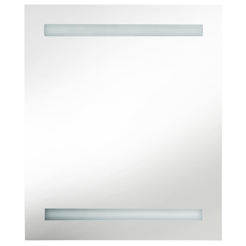Badrumsspegel Spegelskåp LED antracit 50x14x60 cm