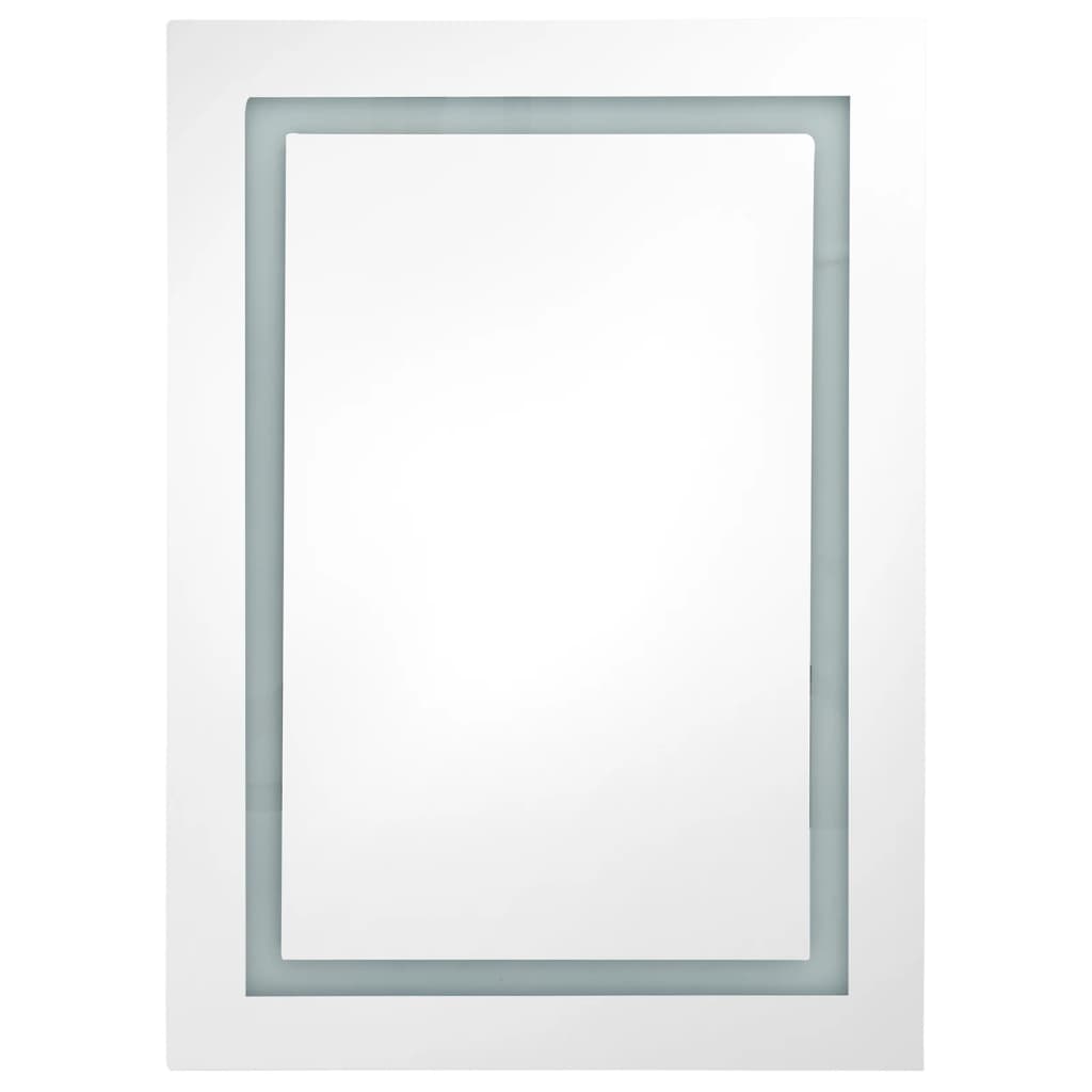 Badrumsspegel Spegelskåp LED Ek 50x13x70 cm