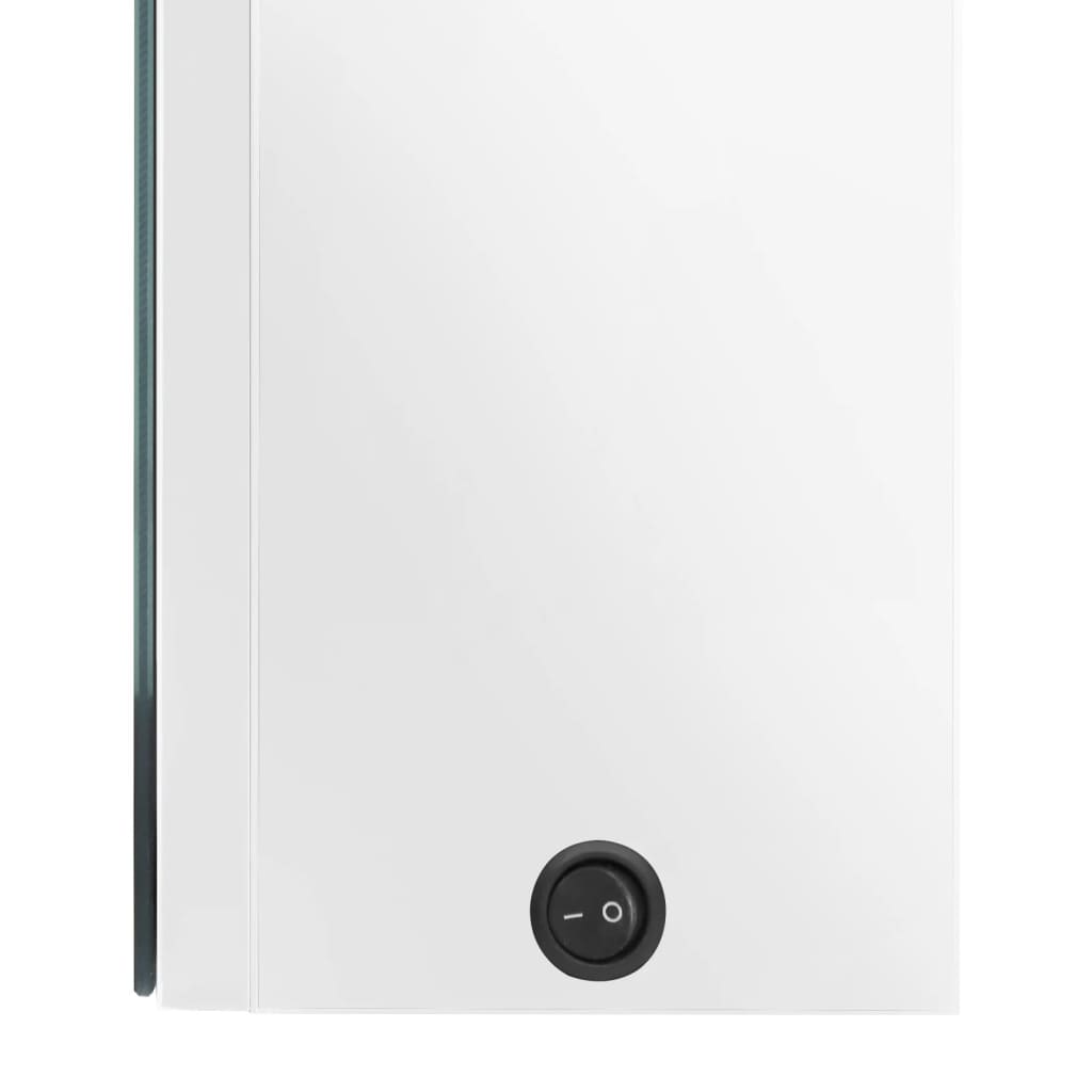 Badrumsspegel Spegelskåp LED Vit 50x13x70 cm
