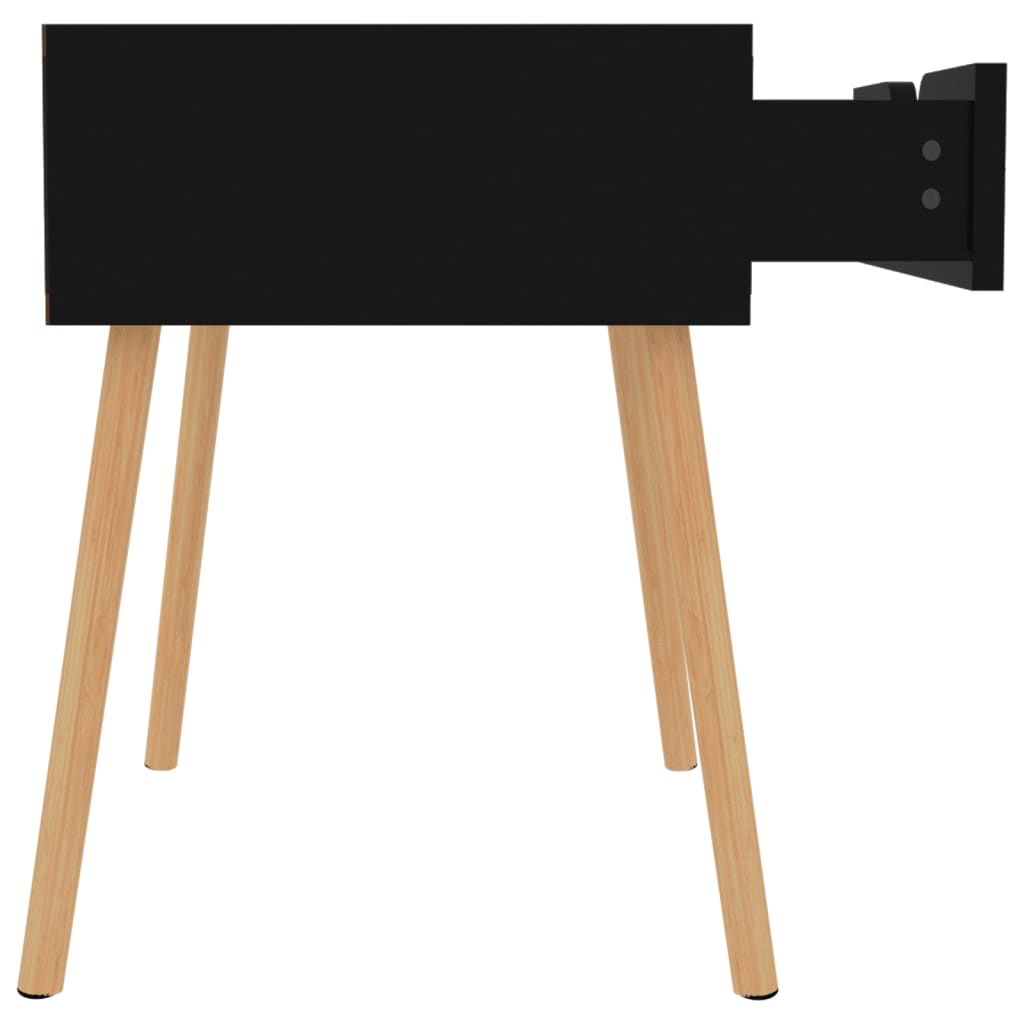 Sängbord 2 st svart 40x40x56 cm konstruerat trä