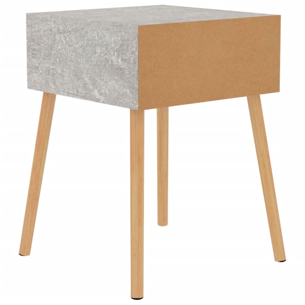 Sängbord 2 st betonggrå 40x40x56 cm konstruerat trä