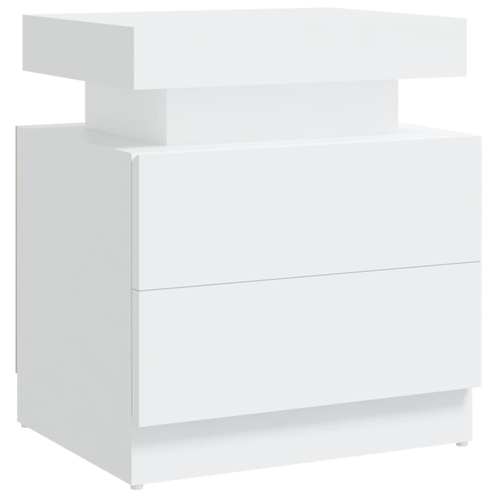 Sängbord Nattduksbord Vit 45x35x52 cm