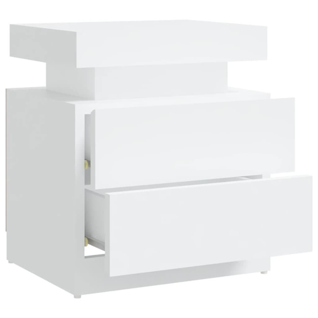 Sängbord Nattduksbord Vit 45x35x52 cm