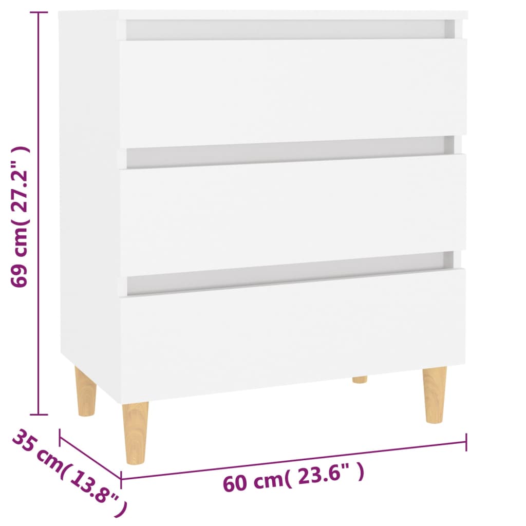 Skänk Vit 60x35x69 cm