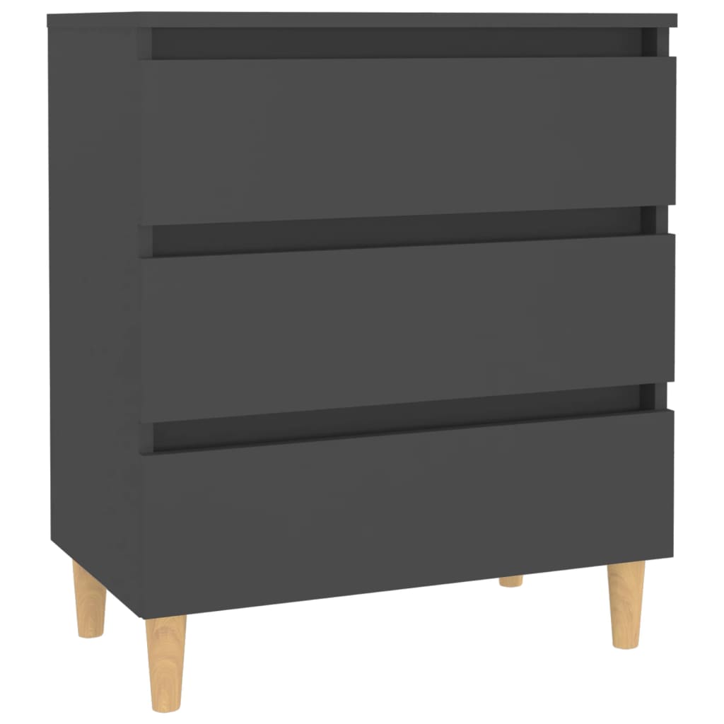 Byrå grå 60x35x69 cm konstruerat trä