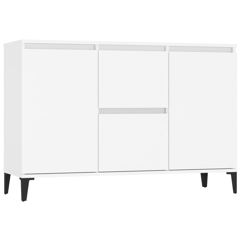 Skänk vit 102x35x70 cm konstruerat trä