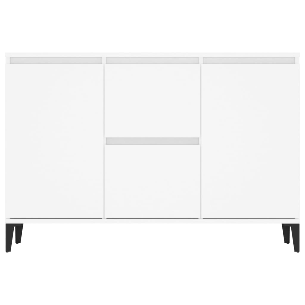 Skänk vit 102x35x70 cm konstruerat trä