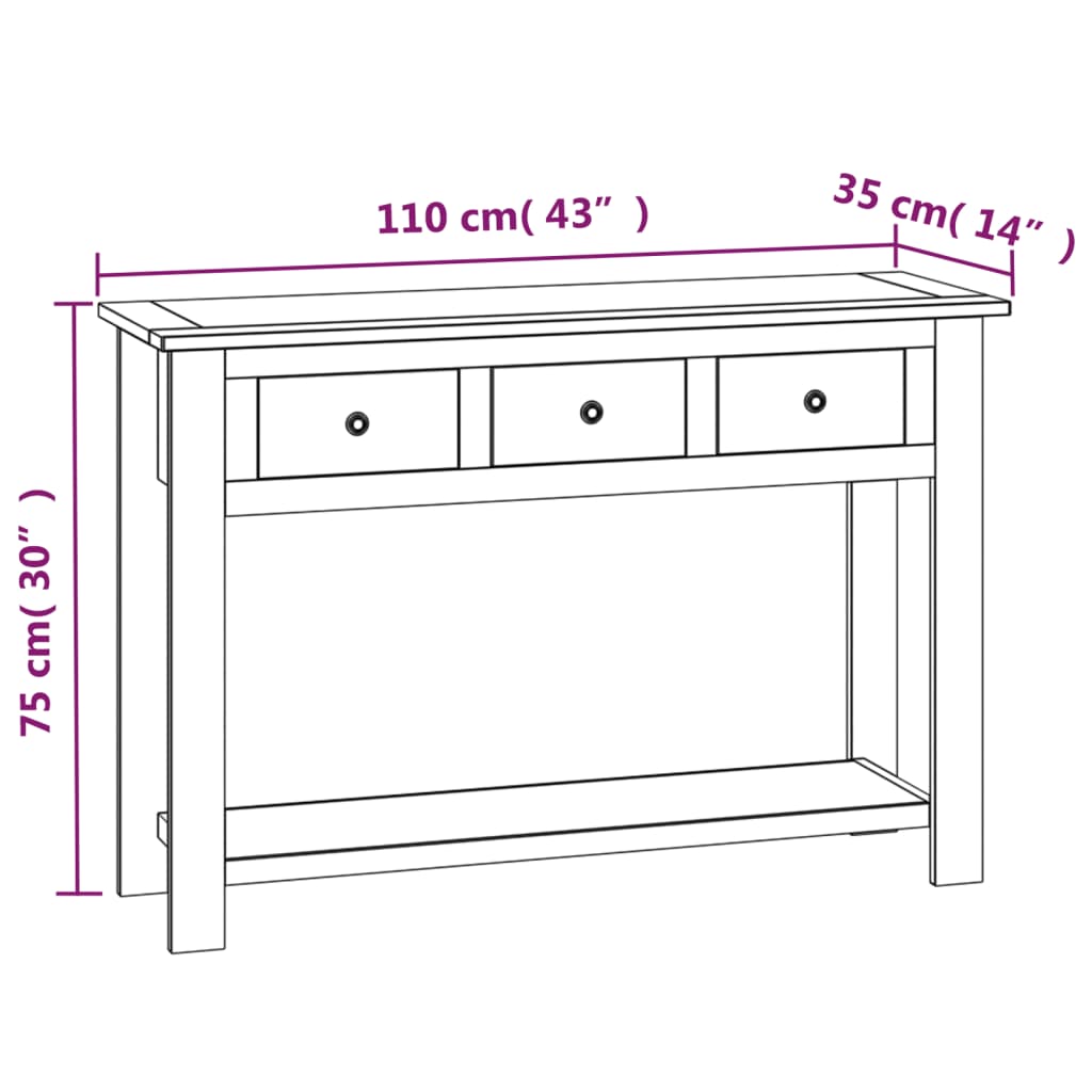 Avlastningsbord 110x35x75 cm massiv teak