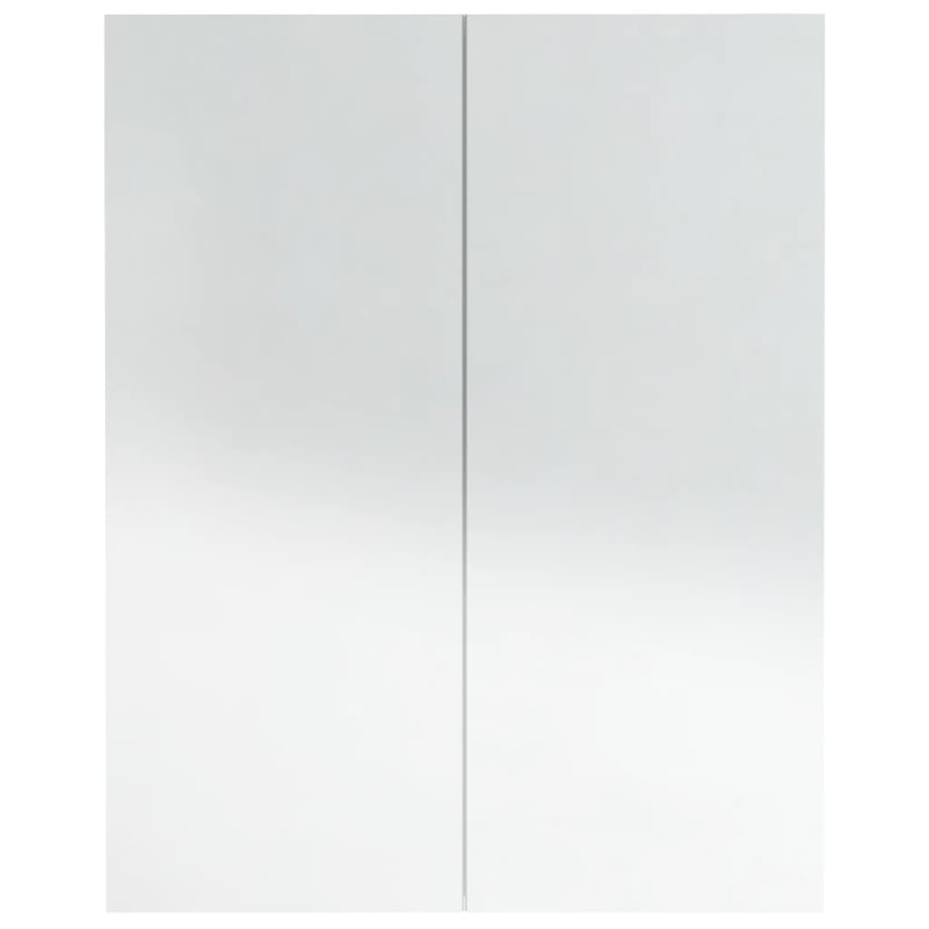 Badrumsspegel Spegelskåp Högglans Vit 60x15x75 cm